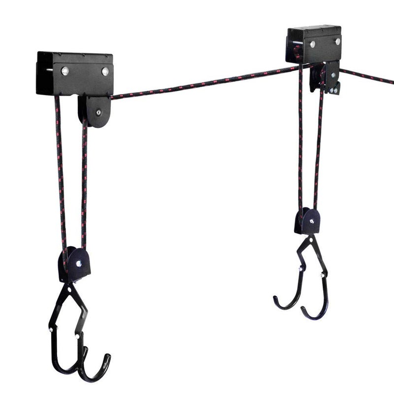 ASMSW Kayak Ceiling Storage Bike Ceiling Mount Kayak Hoist Lift Storage Garage Pulley System for Canoe Paddleboard Bike Ladder 100 lbs Capacity with Straps - Image 2